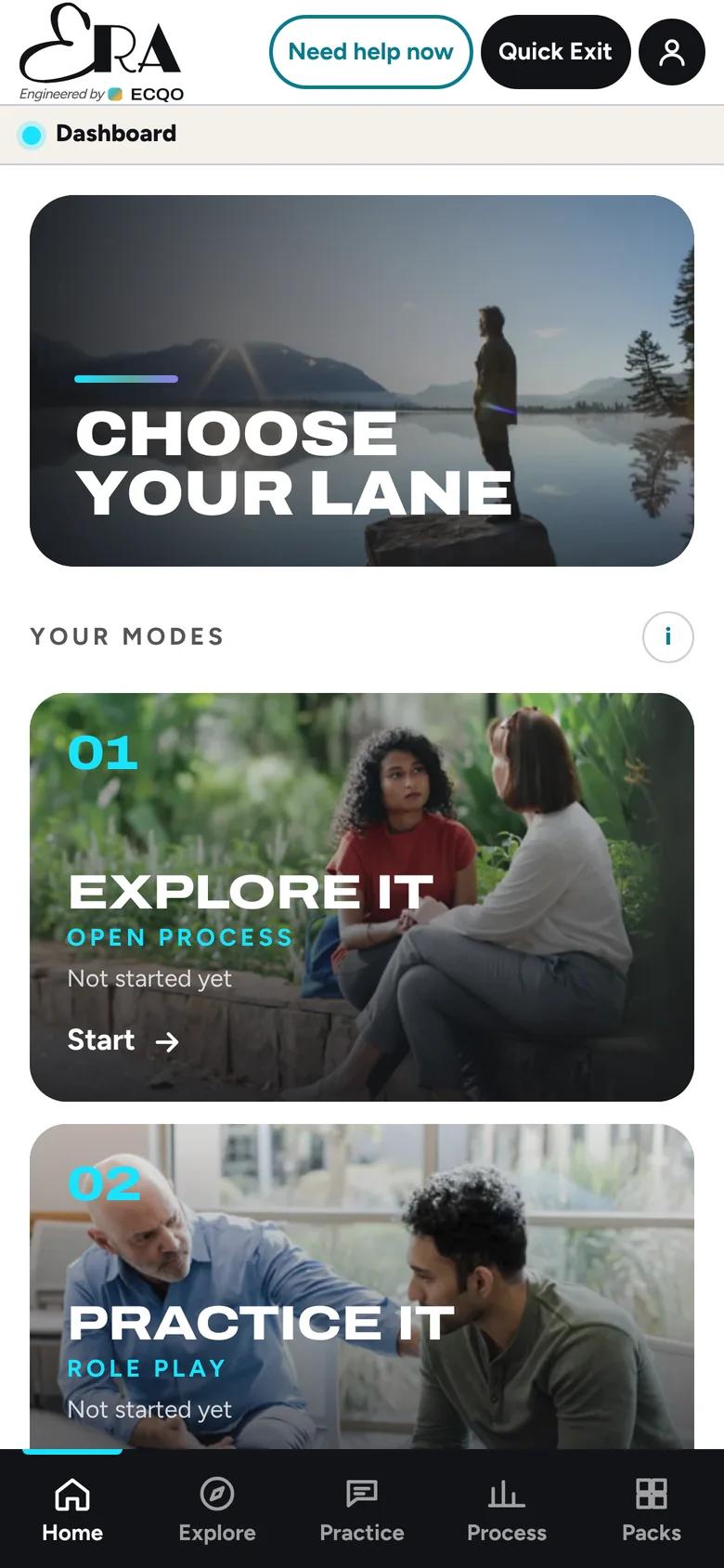 App home recolored with a partner brand bar